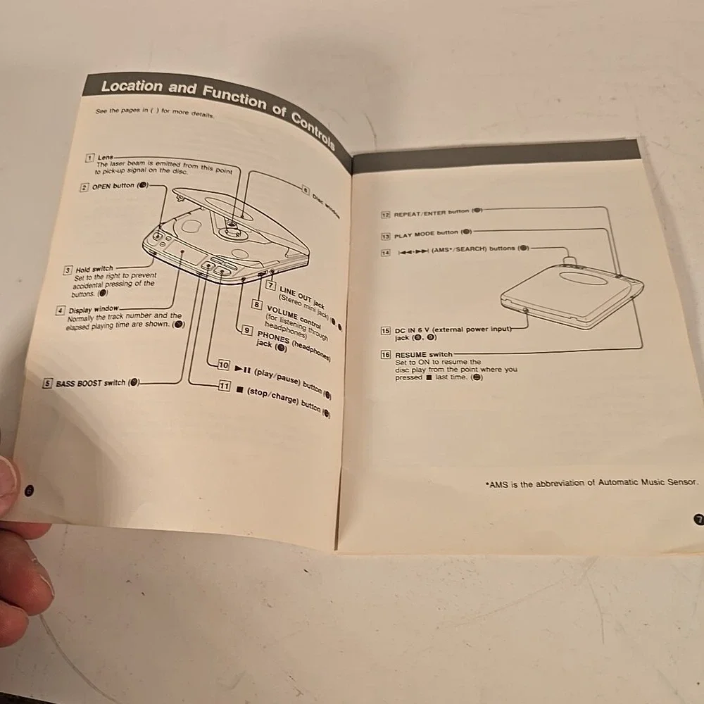 Operating Instructions only for‎ Sony D-101 Discman Personal CD Player